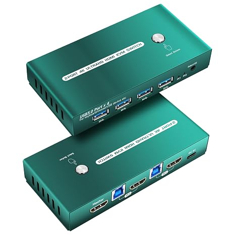 kvm Switch 1 Monitors 2 Computers hdmi 4k 60hz Monitor Switch Single hdmi2.0 2k 144hz hdmi 2.0 kvm Switches 4k 60hz 1 Monitors 2 Computers