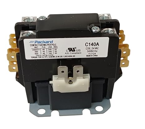 Packard C140A 1 Pole 40 Amp Contactor 24 Volt Coil Contactor