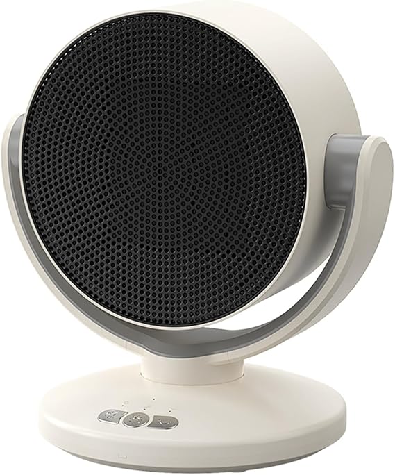 Maxmartt Electric Space Heater,2 in 1 Heater Fan Combo, 1200W Portable Cooling Desk Fan, 3 Wind Speeds, PTC Ceramic Small Desk Heater, Quick Heat Up Machine for Home, Office