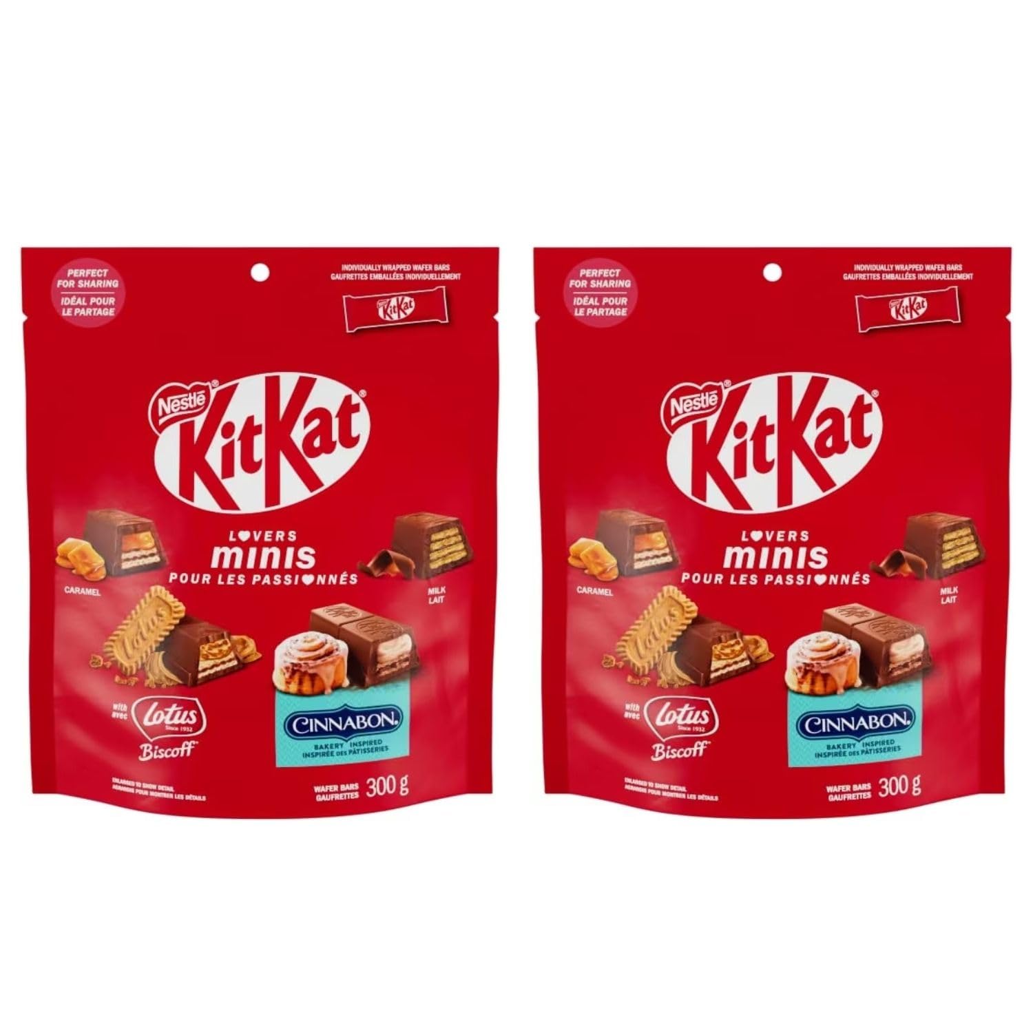 Nestle Kit Kat Lovers Minis, 300g10.6 oz Pack of 2 Shipped from Canada