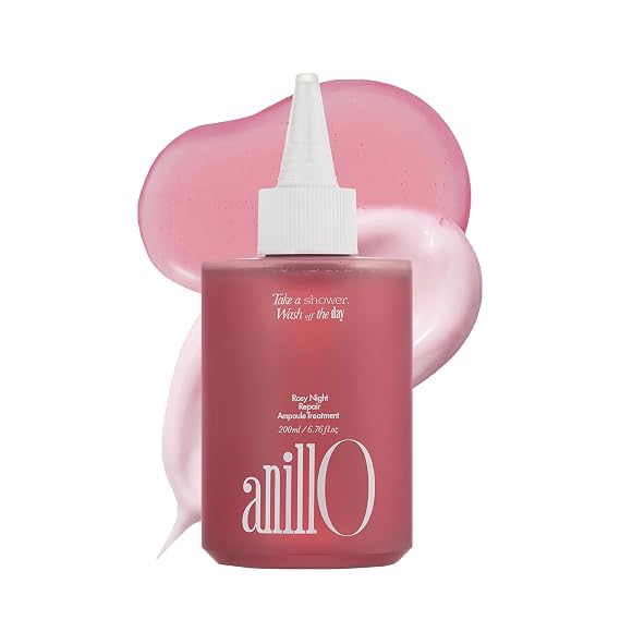 ANILLO Peptide Hair Mask for Damaged Frizzy Hair, Rosy Night, 6.76 fl oz