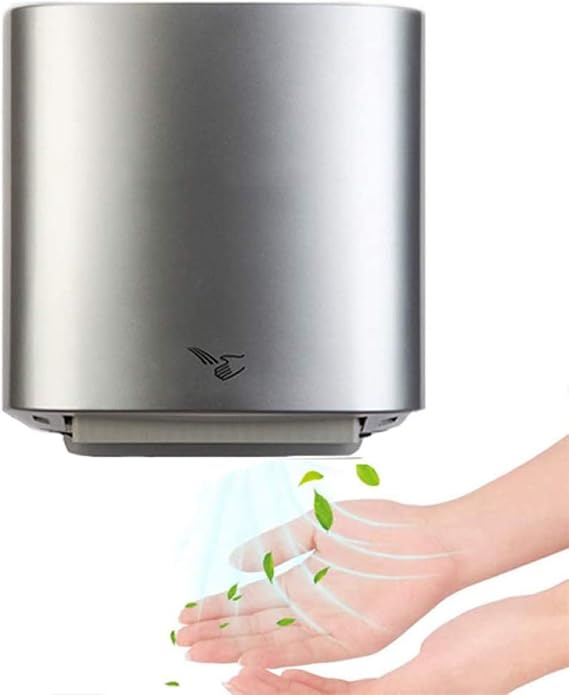 Hand Dryer ABS Automatic Commercial Electric Hot Air Hand Dryer Wall Mounted for Bathroom Kitchen Mediclinics 1200W Fast Drying in 10 Seconds Gold (Silver)