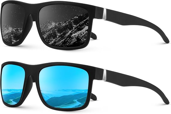 KALIYADI Mens-Sunglasses Polarized-Sunglasses-Men: Polarized Sun Glasses With UV400 Protection for Driving Fishing