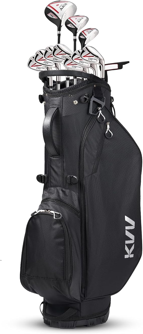 KVV Men Complete Golf Clubs Set, 7/11 Piece Full Golf Club Set with/Without Stand Bag, Right & Left Handed All Golf Clubs for Men Beginner