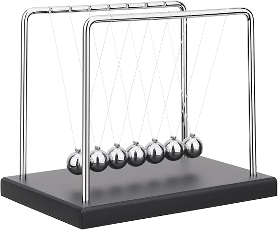 Newtons Cradle Balance Balls Science Physics Gadget Desktop Decoration Kinetic Motion Toy for Home and Office(7 Beads)