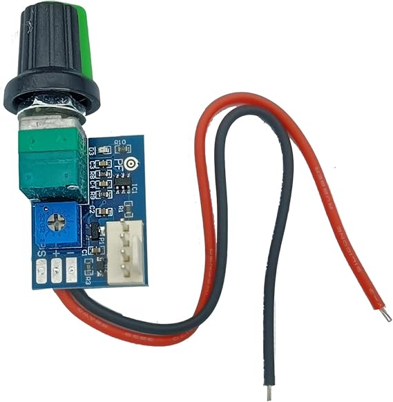 Fan Speed Controller 12V Adjustable Metal Button Switch 4 Wire Noise Reduction PWM Speed Controller