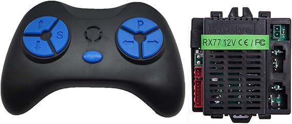 weelye RX77 12V Kids Powered Ride on car 2.4G Bluetooth Remote Control and Receiver Kit Controller Control Box Accessories for Children Electric Ride On Car Replacement Parts