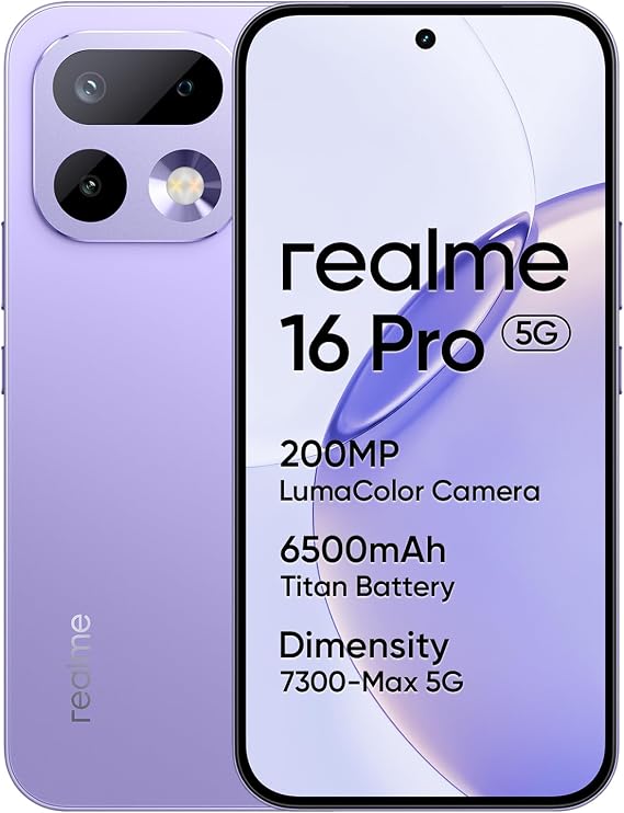 realme 16 Pro 5G 512GB 8GB Orchid Purple INT+NFC RMX5120 EU