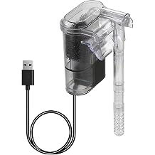 USB Aquarium Filter Waterfall Circulation Pump Small Fish Tank External Sponge Filter for 3-5mm Glass