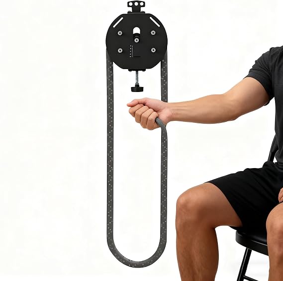 Portable Cable Pulley System for Home Gym Strength Training and Exercise