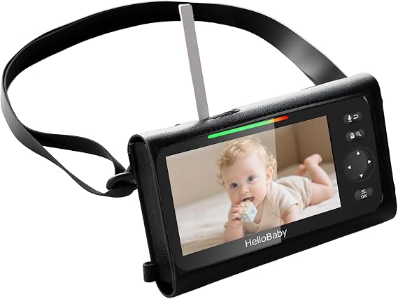 HelloBaby 5" Baby Monitor Case - Compatible with HB6550 Monitor, Waterproof-Resistant Travel Case with Carrying Strap, Scratch-Resistant Storage Pouch for Portable Baby Monitoring On-the-Go