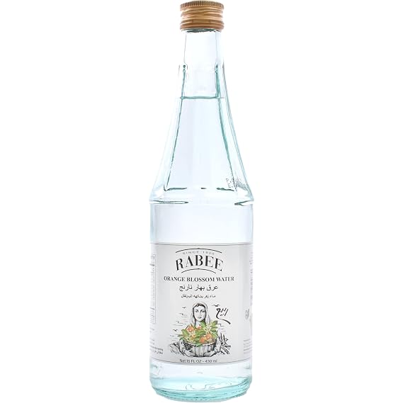 Rabee Orange Blossom Water 15 oz. - Food Grade Orange Blossom Water for Cooking, Baking or Drinking