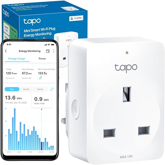 Tapo P110MA Smart Plug, Matter Energy Monitoring WiFi Plug