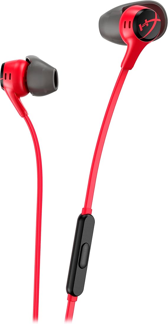 HyperX Cloud Earbuds 2 Wired Gaming Earbuds Red In-Line Microphone Nintendo
