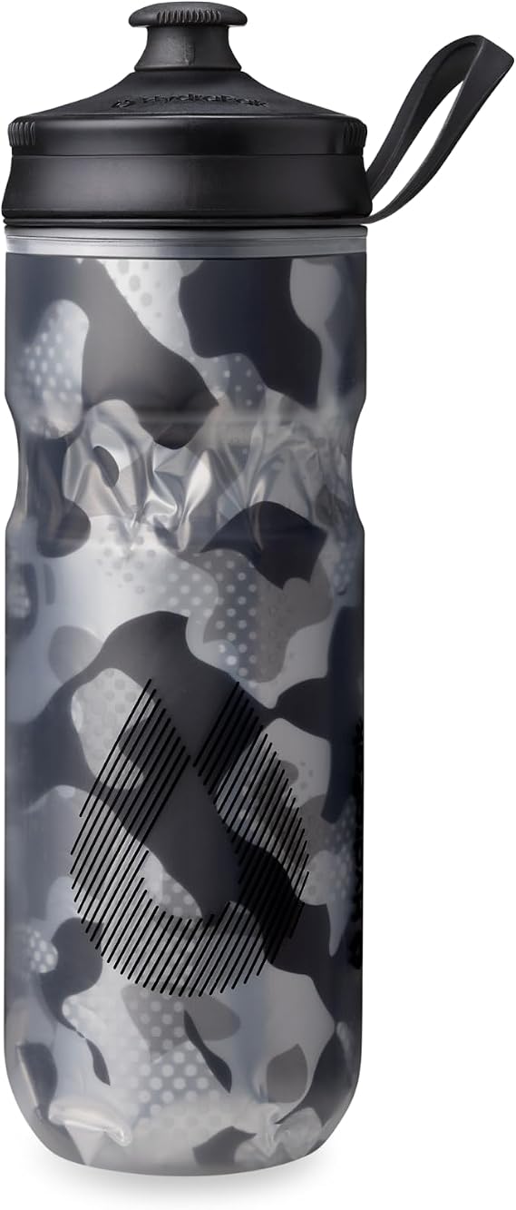 HydraPak Polar Sport Insulated Water Bottle (20oz, Contender Black)