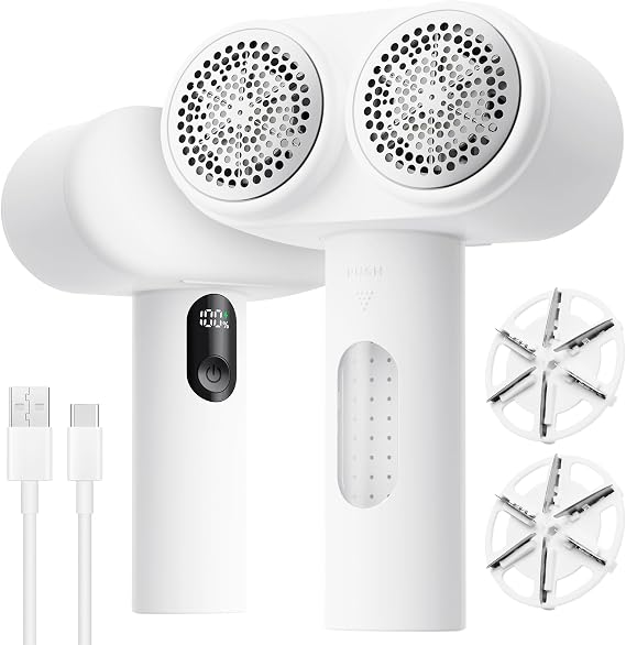 Mosthink Fabric Shaver, 2-in-1 Electric Lint Remover & Build-in Lint Brush