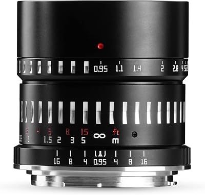 TTArtisan 50mm F0.95 APS-C Lens Large Aperture Manual Fixed Camera Lens for Fuji Cameras X-PRO1 X-PRO2 X-E1 X-E2 X-E3 X-H1 X-T1 X-T10 X-T2 X-T3 X-T20 X-T30 X-T100 X-A1 X-A10 X-A2 X-A3 X-A5