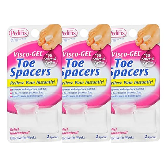 PediFix Visco-Gel Toe Spacers - 2 Spacers, Pack of 3