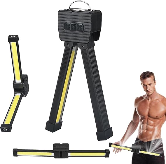 Gym Lamp for Posing,Posing Lamp Gym,Portable Magnet Led Posing Lamp,Handheld USB Rechargeable,180 Degree Folding,7th Gear Dimming Magnetic Work Light (1PCS)