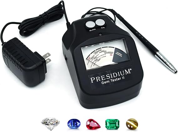 Gem Tester,Jewelry Tester,Precious Metal Verifier,Diamond Gemstone Tester,Thermal Conductivity Meter,Diamond Tester Pen-With Assisted Thermal Calibration