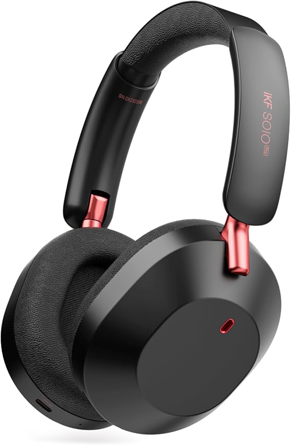 iKF Solo Pro Wireless Headphones, Adaptive ANC, Hi-Res, 140H Playtime