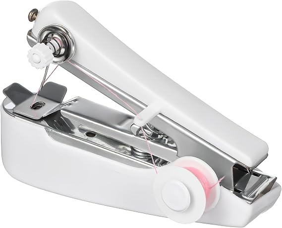 Portable Handheld Sewing Machine for Home and Travel Compact Mini Mending Device with Fast Stitching Durable Stainless Steel Plastic Construction Easy DIY Fabric Random Color