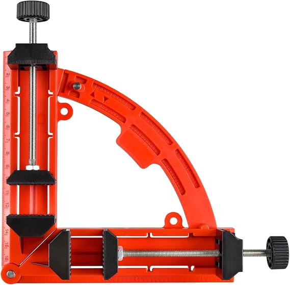 Right Angle Clamp, Multi Angles Movable Corner Clamps, 30-90 Degrees Adjustable Clamps for Woodworking (Red)