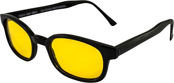 KD's Unisex-Adult Biker sunglasses Black/Yellow One Size