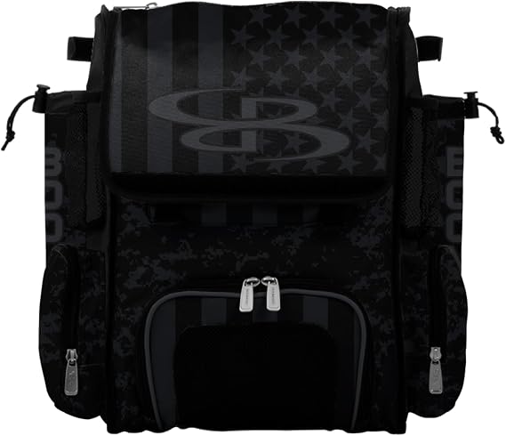 Boombah Mini Superpack Bat Pack - 8" x 12.5" x 18" - USA Clandestine 2 Black/Charcoal