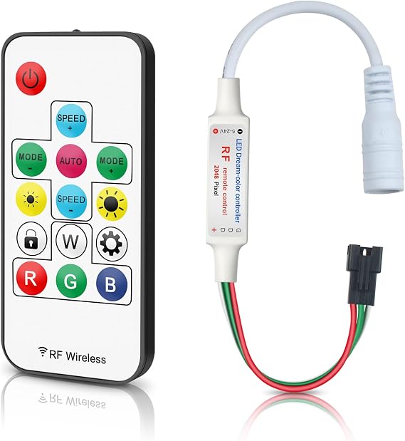 RGBZONE 3-PIN LED Controller with 14 Keys RF Wireless Remote Control