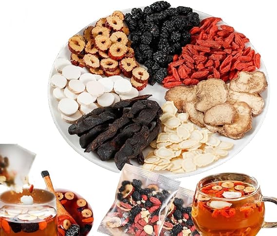 Derivemid Kidney Tea,Kidney Tea Formula Ginseng Six Treasure Tea,Ginseng Five Treasures Tea Kidney Tea,Men’S Herbal Tea,Organic Ginseng Tea Herbal Tea (10 Bags)