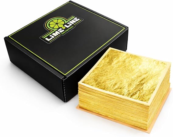LiME LiNE Spinnable Leaf Sheets Automotive Grade for Custom Paint (Gold - 1000 Sheets)