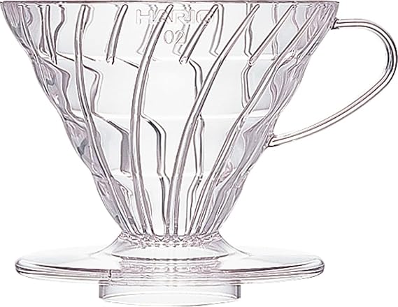 Hario V60 Plastic Coffee Dripper, 02, Clear