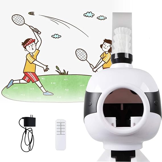 Automatic Shuttlecock Feeder,Robot Shuttlecock Feeder Machine,Portable Set - Automatic Shuttlecock Launcher Adjustable Angle with Serving Frequency 3-10s / Ball for Practicing