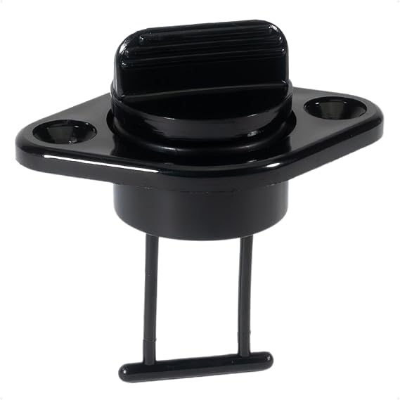 Five Oceans Kayak Drain Plug - Boat Plug - Boat Drain Plug - Captive Garboard Drain Plug, for 1-Inch Transom Hole, Oval Shape, Thread with Rubber Washer Gaskets, Black Nylon - FO1569
