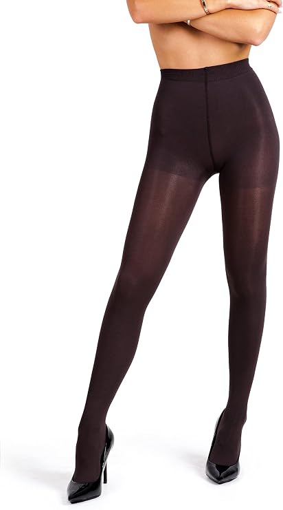 sofsy Italian Full Coverage Opaque Tights for Women - 100 Denier High Waisted Solid Pantyhose | Ultra Durable, Soft Nylon