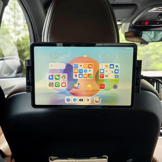 Car Tablet Holder for Volvo XC90 XC60, for Tesla Model Y Back Seat Headrest Mount, Compatible with 4.7-12.9" Tablets accessories,Road Trip Essentials car tablet for Kids,Device Like iPad Pro, Black
