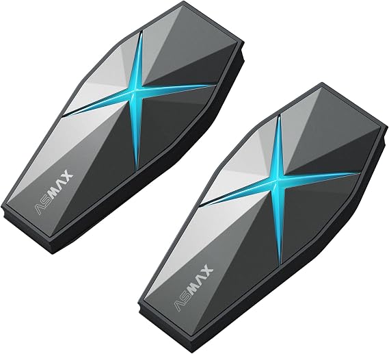 ASMAX F1 Motorcycle Bluetooth Headset With Smart Voice Control, 2 Pack