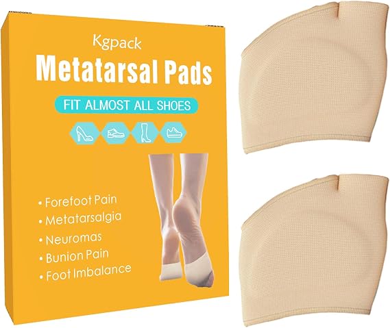 Metatarsal Pads for Women and Men,Ball of Foot Cushion,Soft Gel Foot Pads Metatarsal Foot Forefoot Cushioning Foot Pain Relief,Help Metatarsalgia,Diabetic Feet,Calluses Blisters,Mortons(2Pcs) (S)