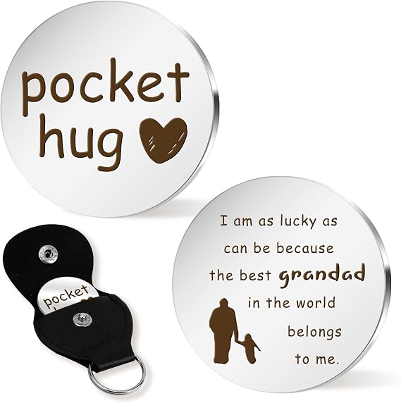 Gift for Grandpa Grandpa Pocket Hug Token Grandfather Birthday Gifts