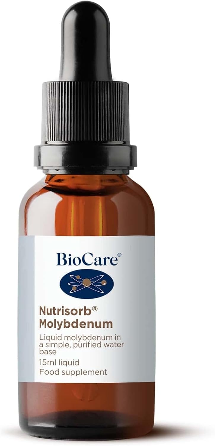 BioCare Nutrisorb Molybdenum - Liquid Molybdenum in a Simple, Purified Water Base - Contributes to Normal Sulphur Amino Acid Metabolism - Vegan Friendly - 15 ml