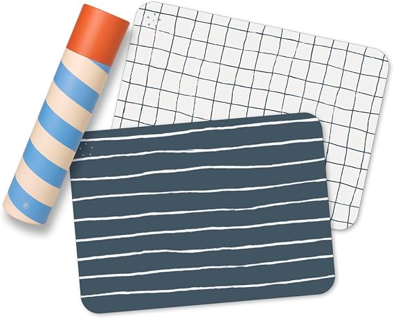 APLAINR Silicone Kids Placemats, Set of 2, Blue Hour