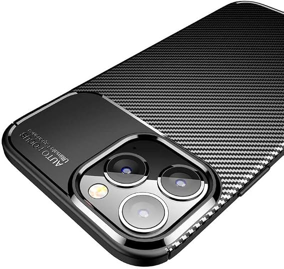 Spia Apple iPhone 14 Pro Max ile uyumlu Kılıf Siyah Karbon Silikon Orijinal Esnek İnce Geliştirilmiş Dayanıklı Darbe Karşıtı Yeni Nesil Tasarım (Apple iPhone 14 Pro Max, Siyah)