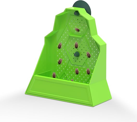 Reptile Corner Feeding Bowl with Suction Cup, Anti-Escape Insect Feeder for Chameleon, Gecko, Lizard, Frog – 7"x3"x7"