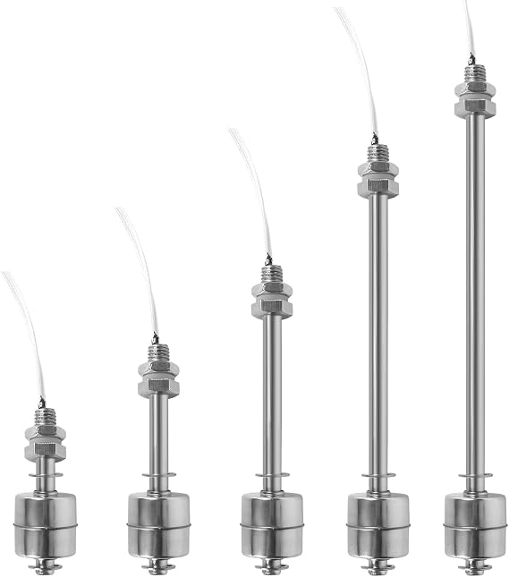 Liquid Water Level Sensor Float Switch 304 Stainless Steel Automatic Level Controller Sensor for Electrical, Drainage, Level Control and Alarm (150mm)
