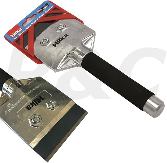 Hilka 55995511 11" Heavy Duty Floor Scraper PC, Black/Silver