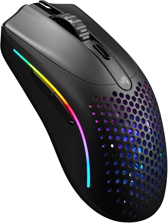 Glorious Model O 2 Mini Kablosuz Siyah Oyuncu Faresi: 57 gram, 210 Saate Kadar Pil Ömrü, Çifte Kablosuz 2.4 GHz ve Bluetooth 5.2, 26K Optik Sensör, 80 Milyon Tıklama, 6 Programlanabilir Düğme,