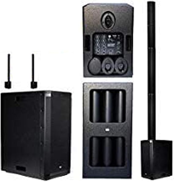 EMB 10BT PK1 1500W Tower All-in-One Linear Array PA Portable Linkable Speaker - Perfect for Home/Karaoke/Birthday/DJ Party/Meeting/Camp/Jobsite/Construction - Work with Bluetooth
