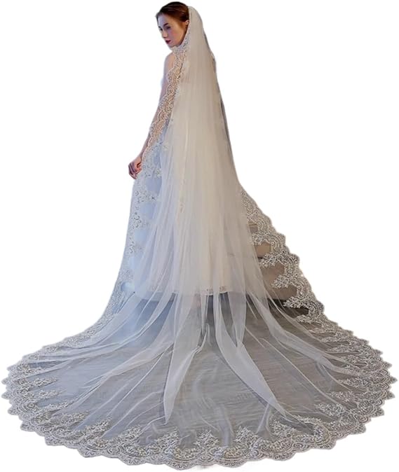 Cathedral Wedding Veil Long Bridal Veils 1 Layer Bride Veils Velo De Novia Accessoires Mariage
