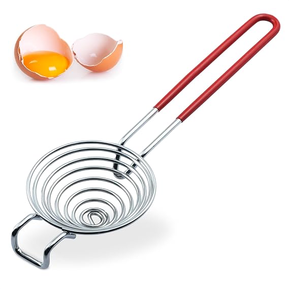 Egg Separator for Raw Eggs, Stainless Steel Yolk Remover and Filter